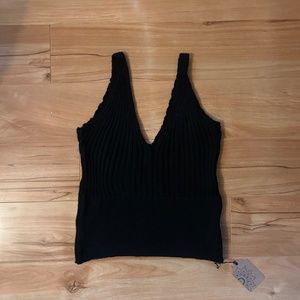 Black Knit Tank Top